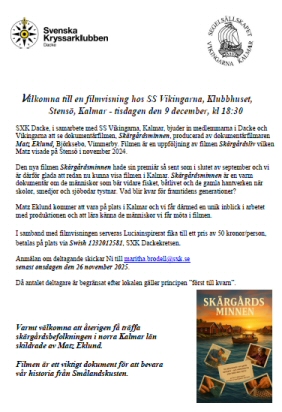 Inbjudan skärgårdsminnen