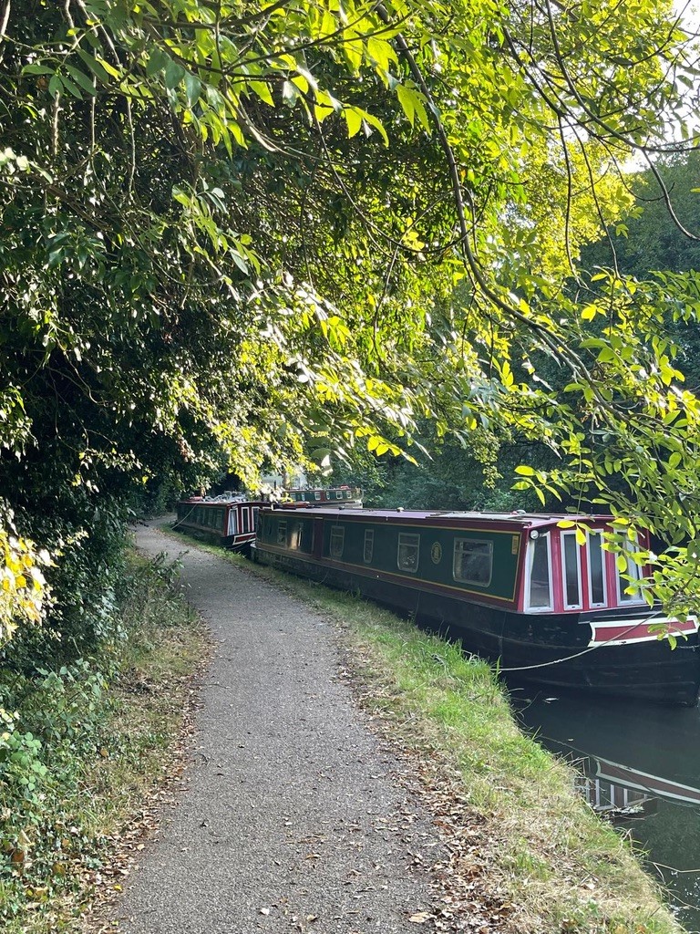 Eskader England Natthamn vid Warstock på Stratford upon-Avon- Canal