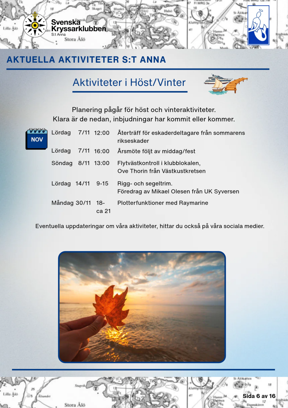 Aktiviteter höst 26