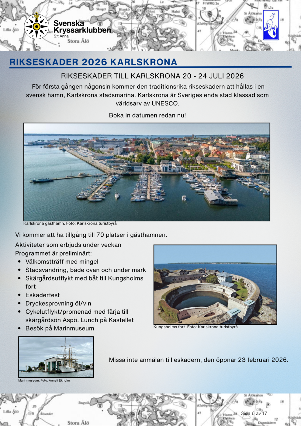 Tillfartseskader S:t Anna - Karlskrona