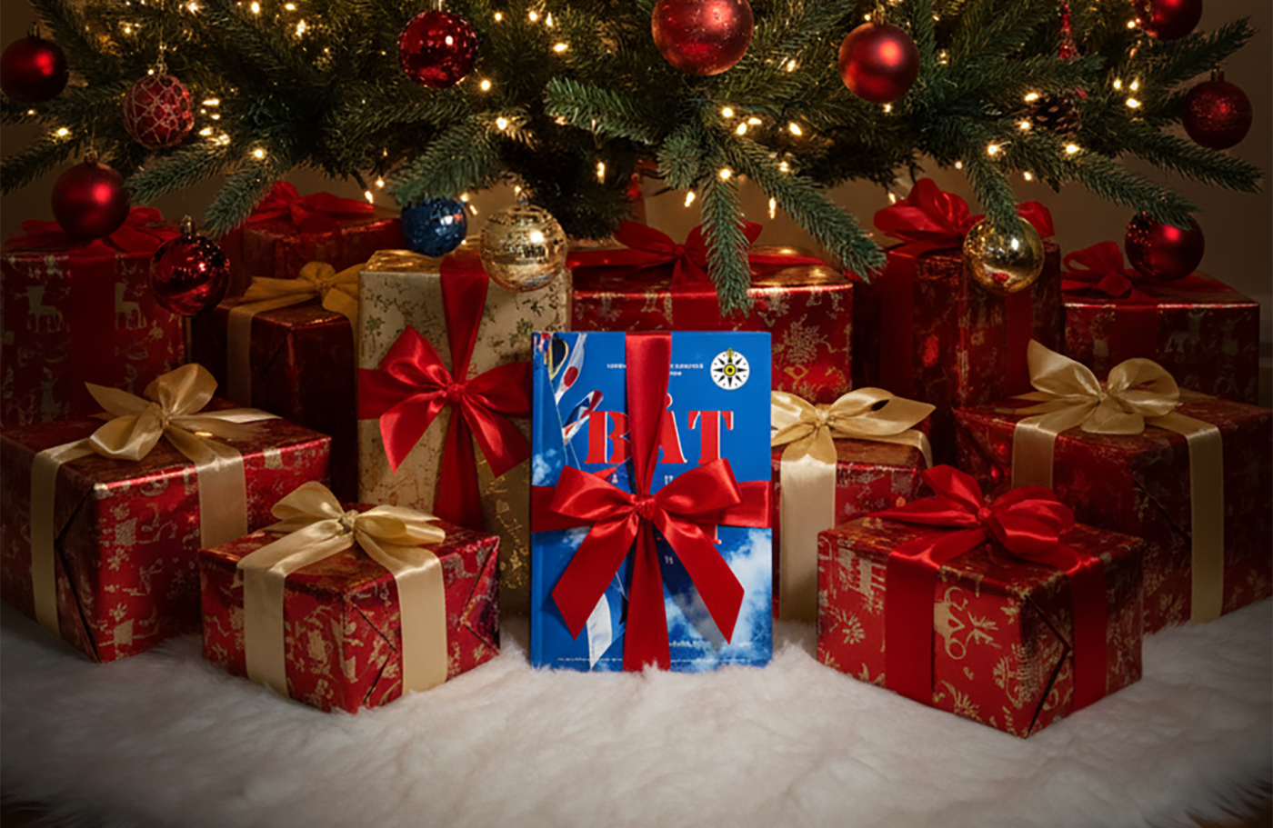 Årsbok under julgran