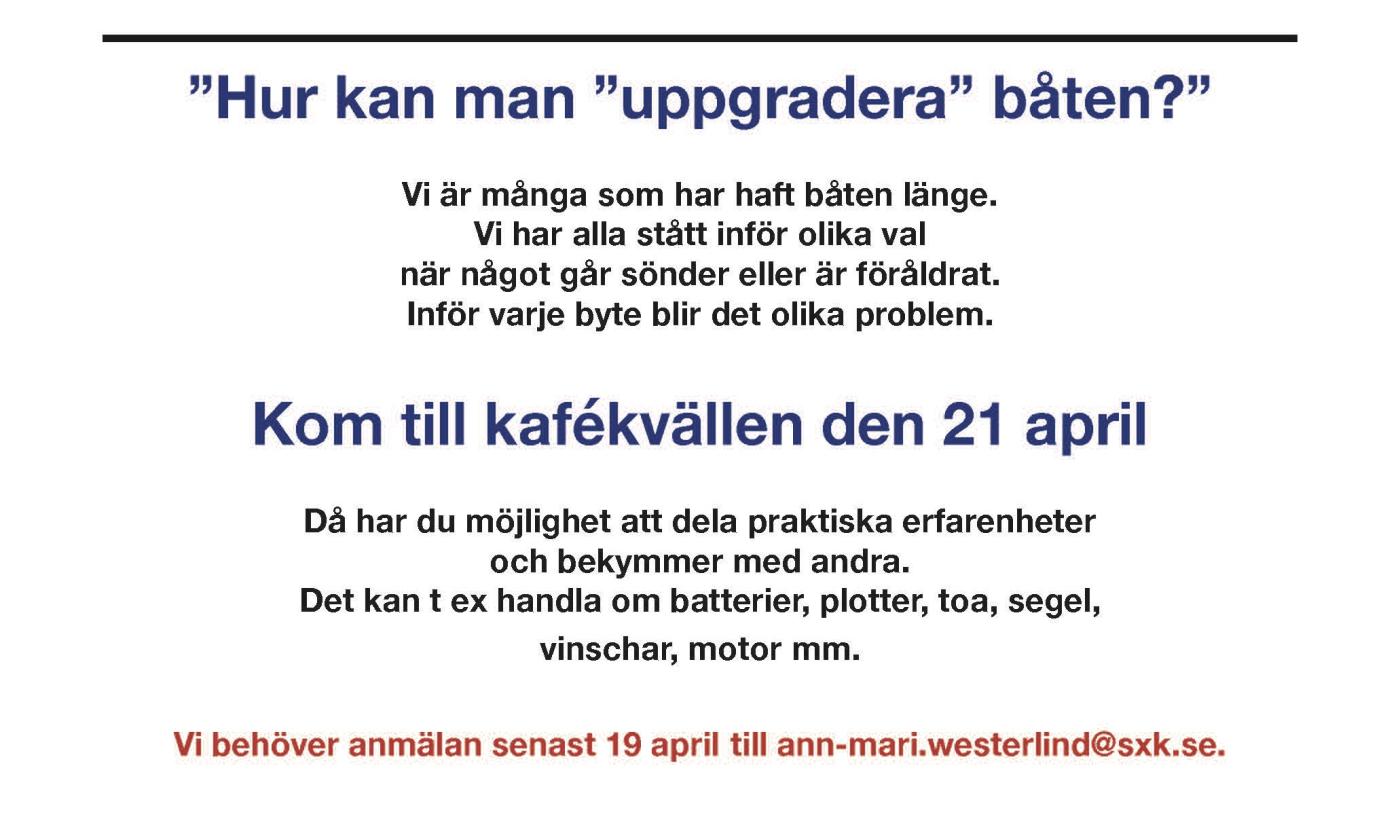 Uppgradering av båten